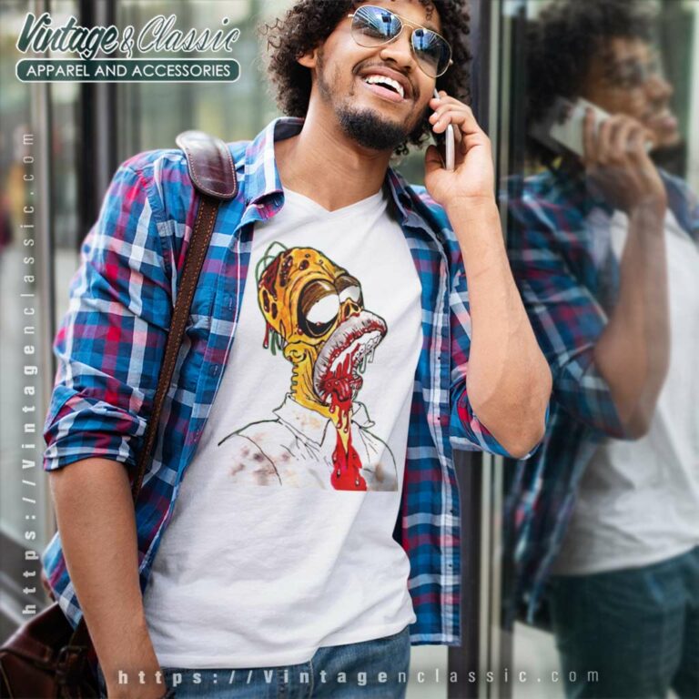 The Simpsons Homer Simpson Zombie V Neck TShirt The Simpsons Homer Simpson Zombie V Neck TShirt