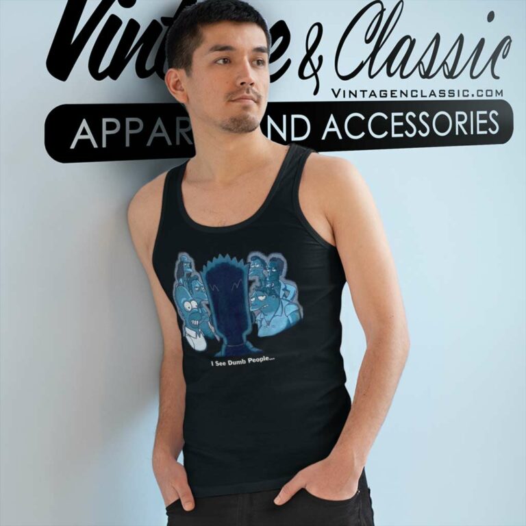 The Simpsons I See Dumb People Vintage Tank Top Racerback The Simpsons I See Dumb People Vintage Tank Top Racerback