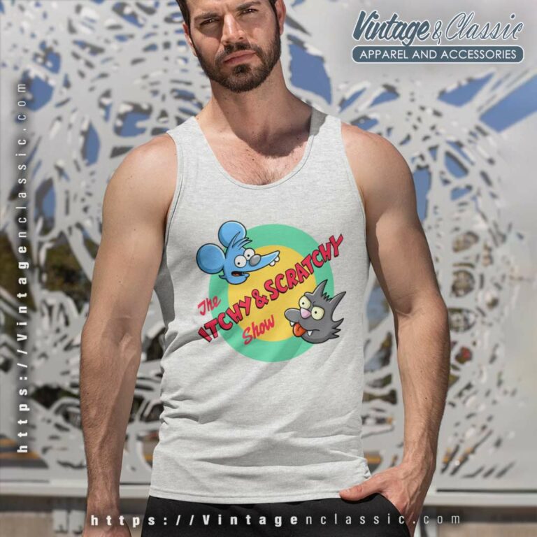 The Simpsons Itchy And Scratchy Show Tank Top Racerback The Simpsons Itchy And Scratchy Show Tank Top Racerback