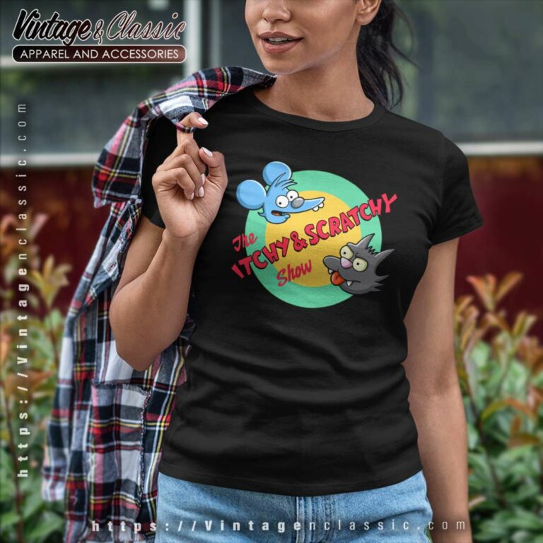 The Simpsons Itchy And Scratchy Show Women TShirt The Simpsons Itchy And Scratchy Show Women TShirt