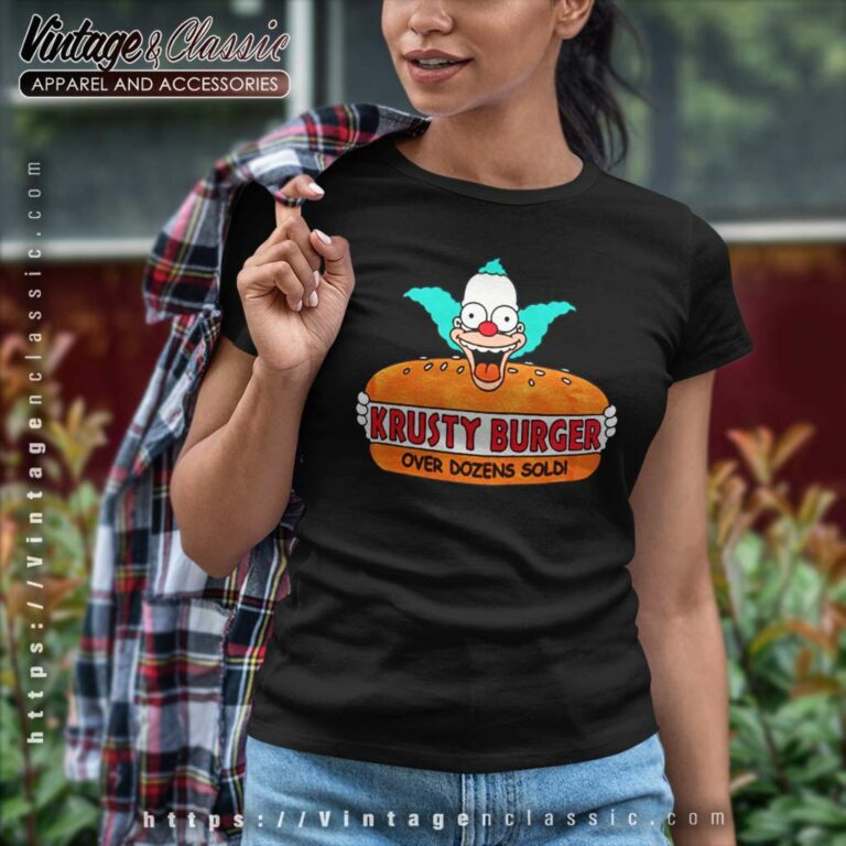The Simpsons Krusty Burger Women TShirt The Simpsons Krusty Burger Women TShirt