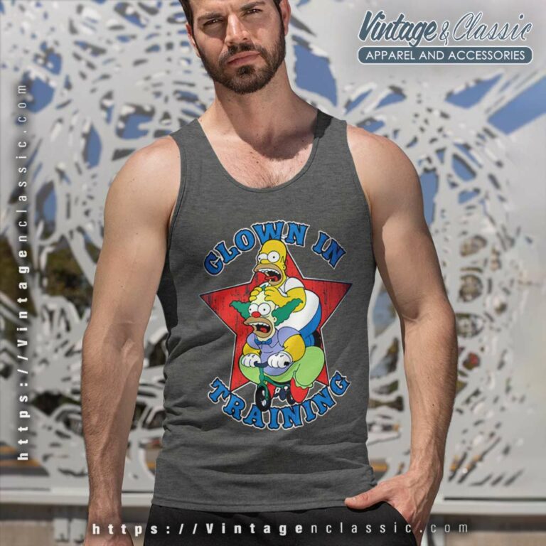 The Simpsons Krusty The Clown Tank Top Racerback The Simpsons Krusty The Clown Tank Top Racerback