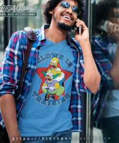 The Simpsons Krusty The Clown V Neck TShirt