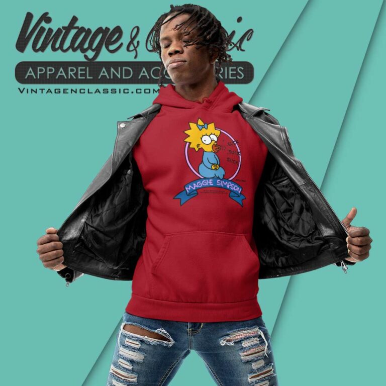 The Simpsons Maggie Simpson Suck Hoodie The Simpsons Maggie Simpson Suck Hoodie