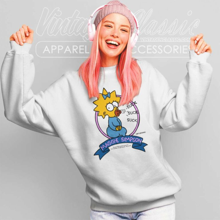 The Simpsons Maggie Simpson Suck Sweatshirt The Simpsons Maggie Simpson Suck Sweatshirt