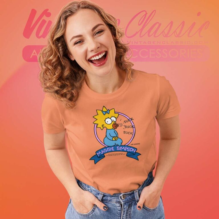 The Simpsons Maggie Simpson Suck Women TShirt The Simpsons Maggie Simpson Suck Women TShirt