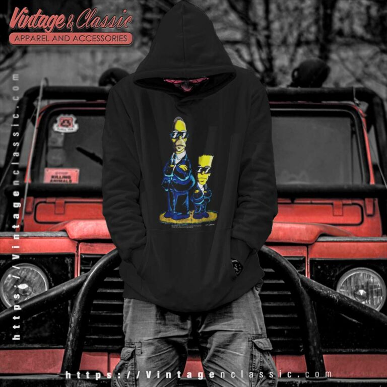 The Simpsons Men In Black Movie Parody Hoodie The Simpsons Men In Black Movie Parody Hoodie