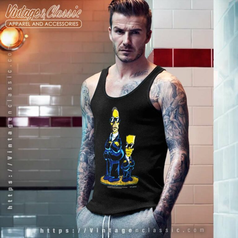 The Simpsons Men In Black Movie Parody Tank Top Racerback The Simpsons Men In Black Movie Parody Tank Top Racerback