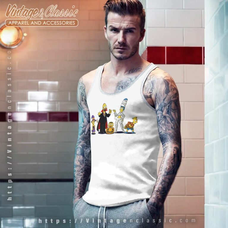 The Simpsons Pumpkin Halloween Tank Top Racerback The Simpsons Pumpkin Halloween Tank Top Racerback