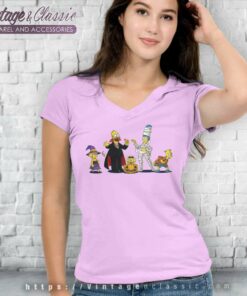 The Simpsons Pumpkin Halloween V Neck TShirt