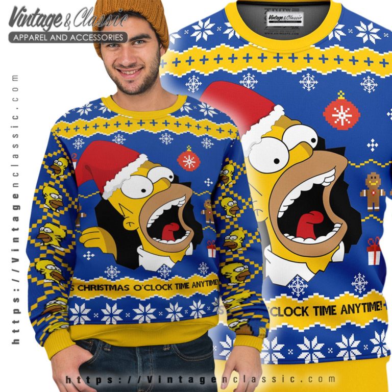 The Simpsons Santa Ugly Christmas Sweater Ugly Sweater The Simpsons Santa Ugly Christmas Sweater Ugly Sweater