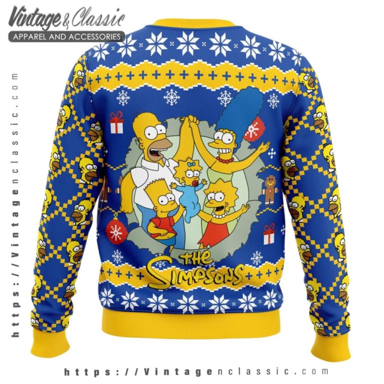 The Simpsons Santa Ugly Christmas Sweater back Ugly Sweater The Simpsons Santa Ugly Christmas Sweater back Ugly Sweater