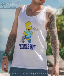 The Simpsons Seattle Bart Cool Team Tank Top Racerback