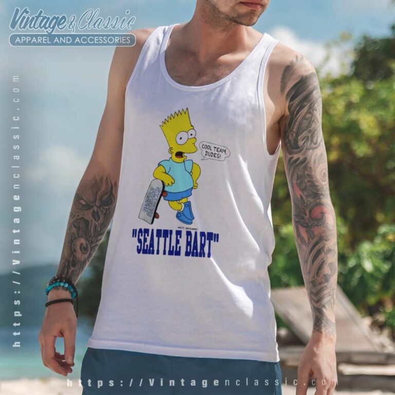 The Simpsons Seattle Bart Cool Team Tank Top Racerback The Simpsons Seattle Bart Cool Team Tank Top Racerback
