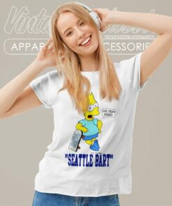 The Simpsons Seattle Bart Cool Team Women TShirt