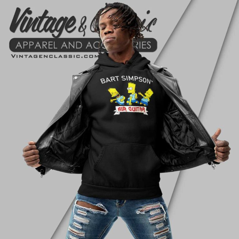 The Simpsons Shirt Bart Simpson Air Guitar Hoodie The Simpsons Shirt Bart Simpson Air Guitar Hoodie