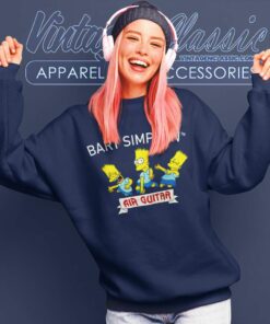 The Simpsons Shirt Bart Simpson Air Guitar Sweatshirt
