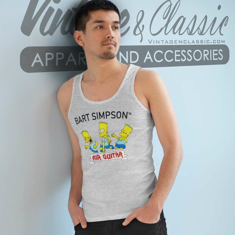 The Simpsons Shirt Bart Simpson Air Guitar Tank Top Racerback The Simpsons Shirt Bart Simpson Air Guitar Tank Top Racerback