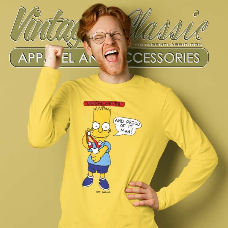 The Simpsons Shirt Bart Simpson Underachiever Long Sleeve Tee The Simpsons Shirt Bart Simpson Underachiever Long Sleeve Tee