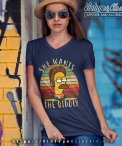The Simpsons Shirt She Wants The Diddly V Neck TShirt