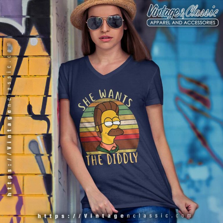 The Simpsons Shirt She Wants The Diddly V Neck TShirt The Simpsons Shirt She Wants The Diddly V Neck TShirt
