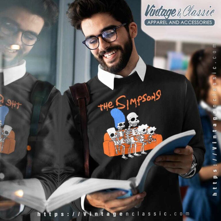 The Simpsons Skeletons Treehouse Of Horror Couch Sweatshirt The Simpsons Skeletons Treehouse Of Horror Couch Sweatshirt