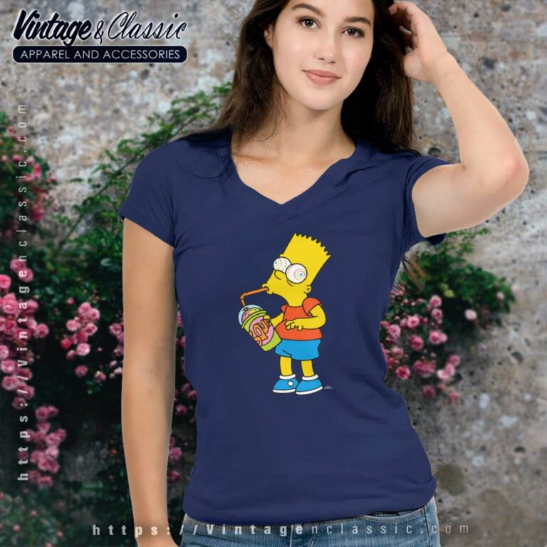 The Simpsons Squishees Sugar Rush Bart V Neck TShirt The Simpsons Squishees Sugar Rush Bart V Neck TShirt