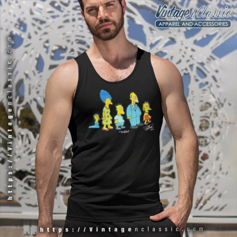 The Simpsons Then And Now Tank Top Racerback The Simpsons Then And Now Tank Top Racerback