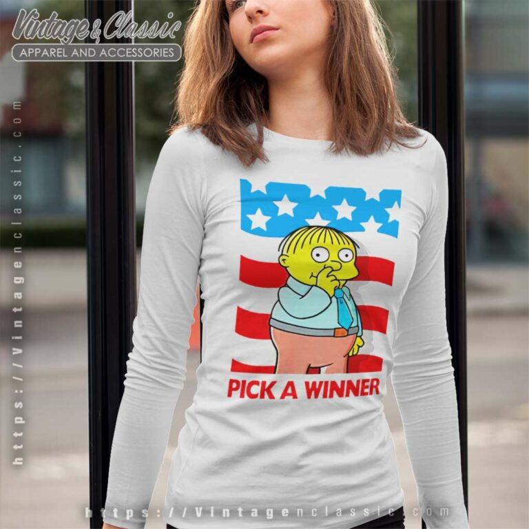 The Simpsons Wiggum Pick A Winner Long Sleeve Tee The Simpsons Wiggum Pick A Winner Long Sleeve Tee