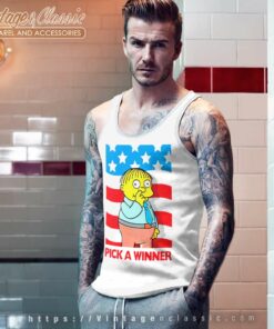 The Simpsons Wiggum Pick A Winner Tank Top Racerback
