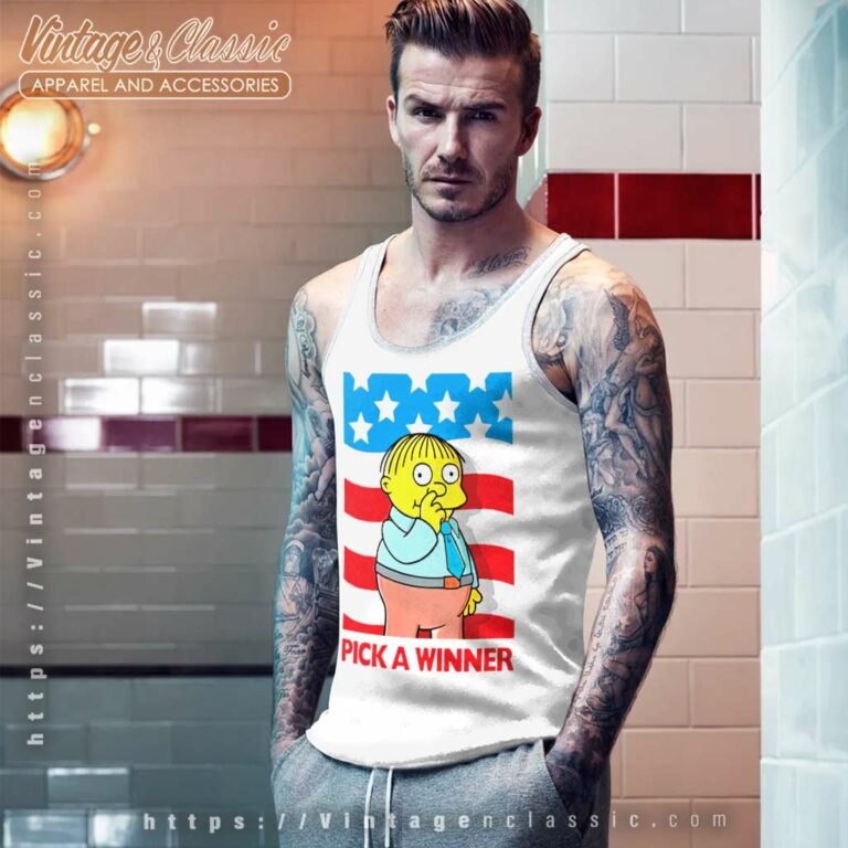 The Simpsons Wiggum Pick A Winner Tank Top Racerback The Simpsons Wiggum Pick A Winner Tank Top Racerback