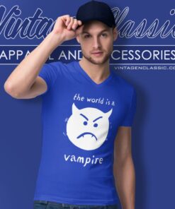 The Smashing Pumpkins Shirt The World Is A Vampire V Neck TShirt