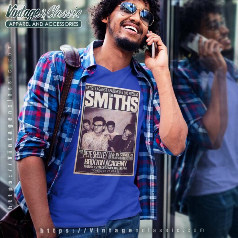 The Smiths 1986 The Final Concert V Neck TShirt The Smiths 1986 The Final Concert V Neck TShirt