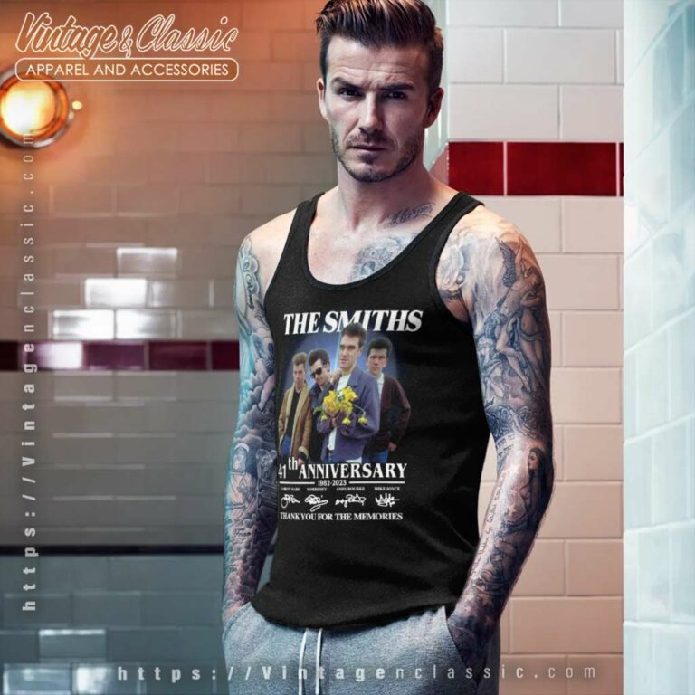 The Smiths 41th Anniversary 1983 2023 Signatures Thank You For The Memorie Tank Top Racerback The Smiths 41th Anniversary 1983 2023 Signatures Thank You For The Memorie Tank Top Racerback