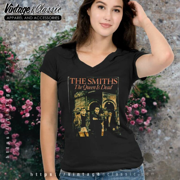 The Smiths Shirt Rock Band Qid Poster V Neck TShirt The Smiths Shirt Rock Band Qid Poster V Neck TShirt