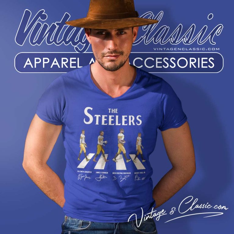 The Steelers Cross The Road Signatures 2023 V Neck TShirt The Steelers Cross The Road Signatures 2023 V Neck TShirt