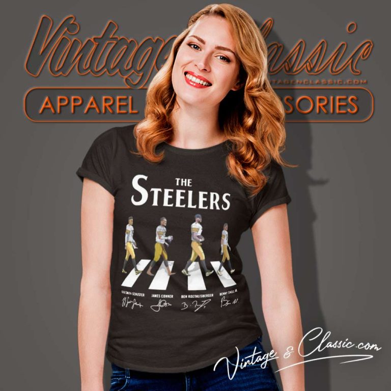 The Steelers Cross The Road Signatures 2023 Women TShirt The Steelers Cross The Road Signatures 2023 Women TShirt