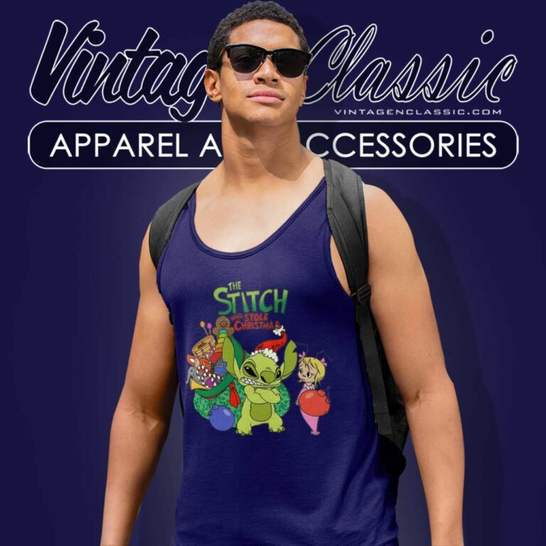 The Stitch Who Stole Christmas Tank Top Racerback The Stitch Who Stole Christmas Tank Top Racerback