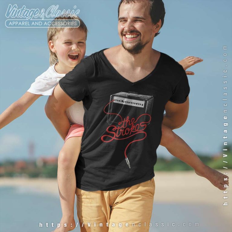 The Strokes Artwork V Neck TShirt The Strokes Artwork V Neck TShirt
