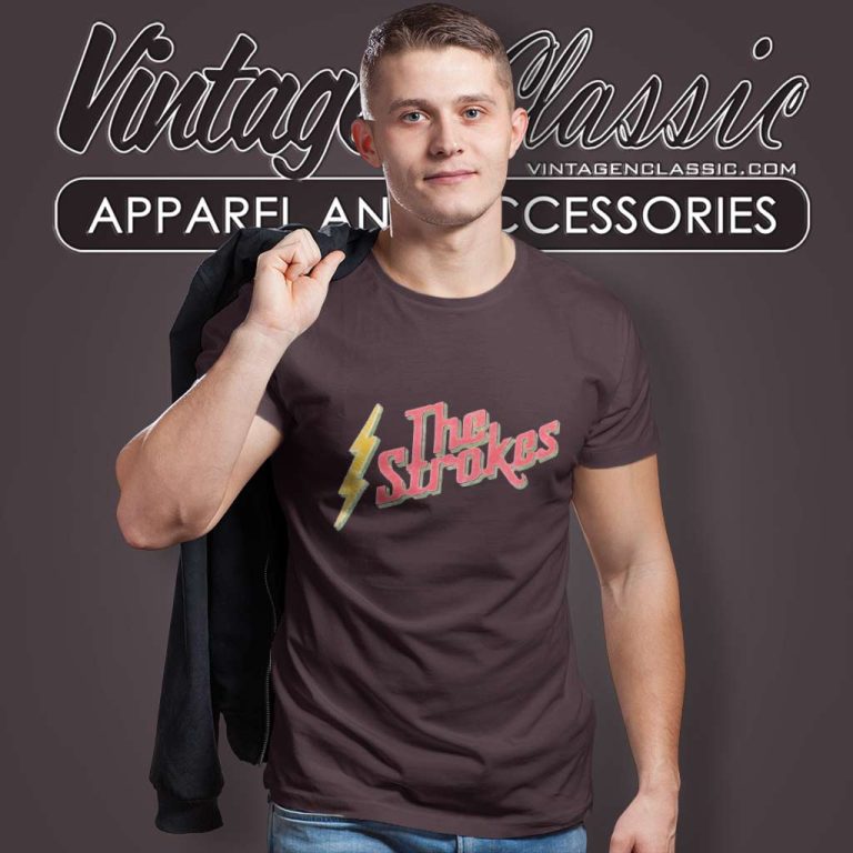 The Strokes Lightning Logo T Shirt The Strokes Lightning Logo T Shirt