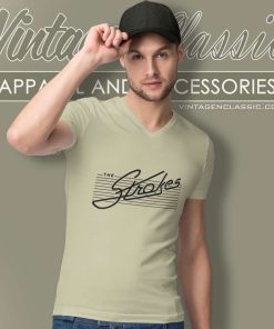 The Strokes Logo Band Shirt 5 The Strokes Logo Band V Neck TShirt