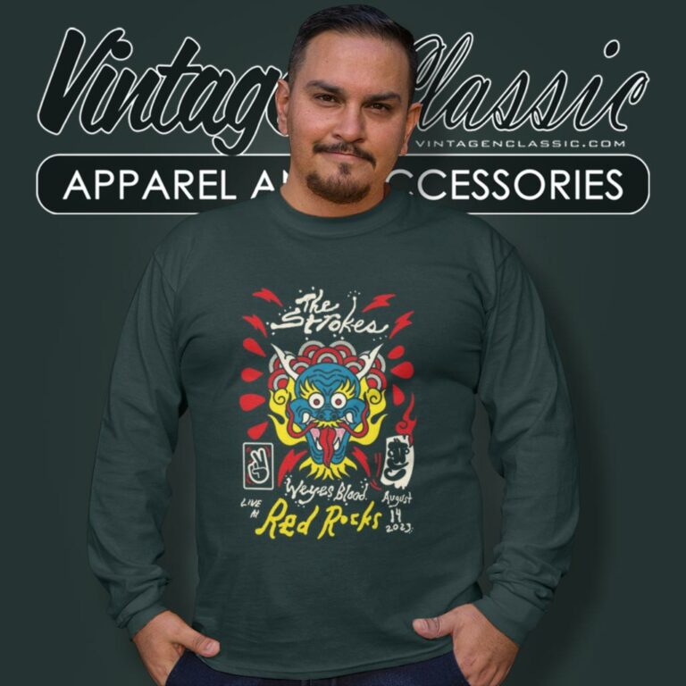 The Strokes Shirt Band Tour Red Rocks Morrison Long Sleeve Tee The Strokes Shirt Band Tour Red Rocks Morrison Long Sleeve Tee