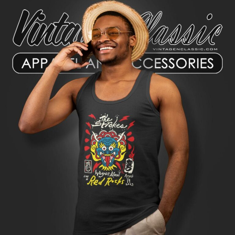 The Strokes Shirt Band Tour Red Rocks Morrison Tank Top Racerback The Strokes Shirt Band Tour Red Rocks Morrison Tank Top Racerback