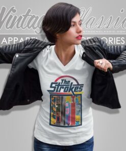 The Strokes Shirt Music Lovers Rock Band V Neck TShirt