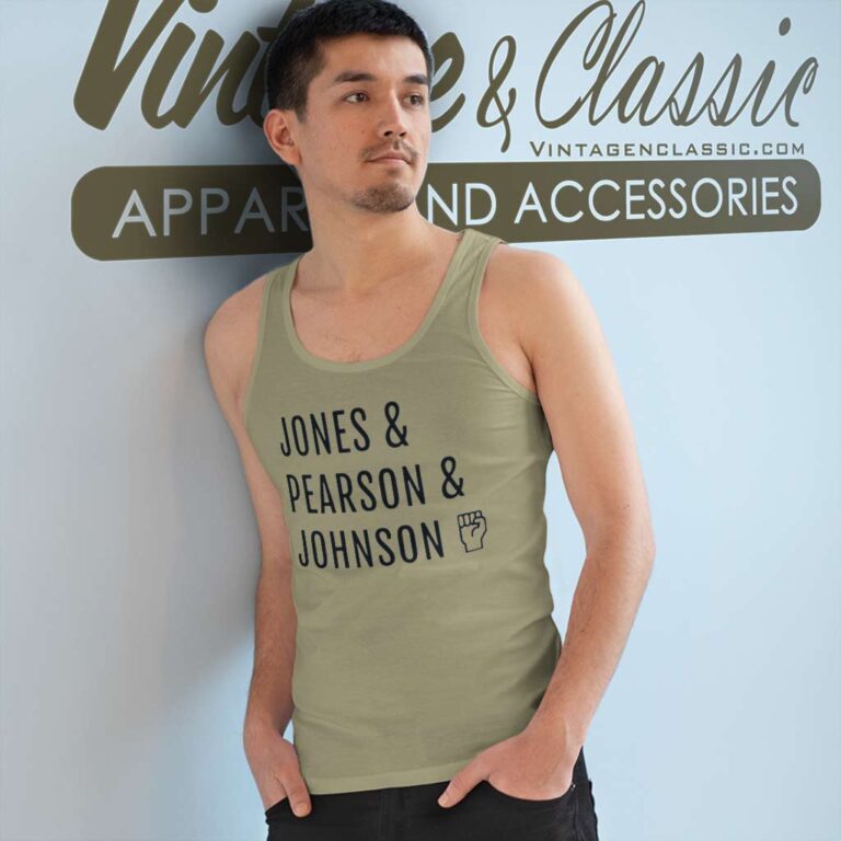 The Tennessee Three Jones Pearson Johnson Protest Black Tank Top Racerback The Tennessee Three Jones Pearson Johnson Protest Black Tank Top Racerback