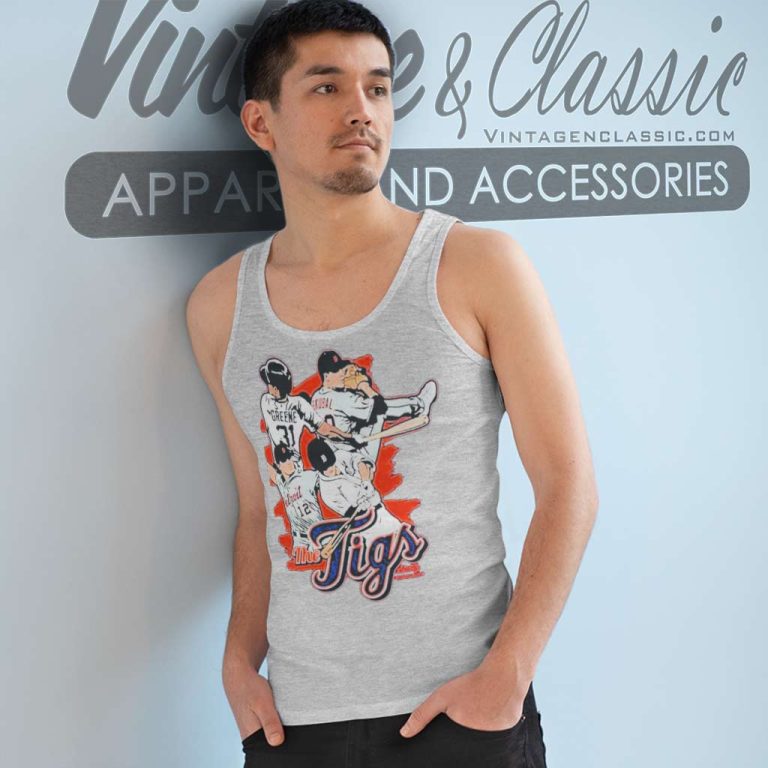 The Tigs Detroit Tigers Tank Top Racerback The Tigs Detroit Tigers Tank Top Racerback