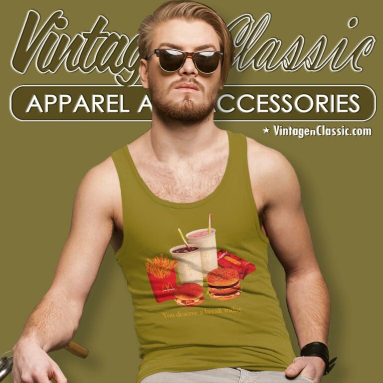 The Travis Scott X Mcdonalds Deserve A Break Tank Top Racerback The Travis Scott X Mcdonalds Deserve A Break Tank Top Racerback