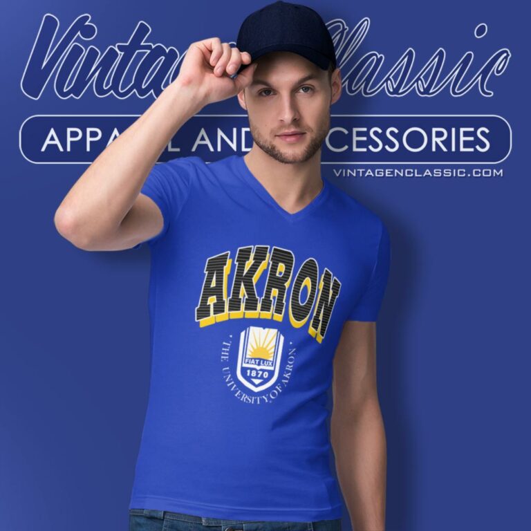 The University Of Akron V Neck TShirt The University Of Akron V Neck TShirt