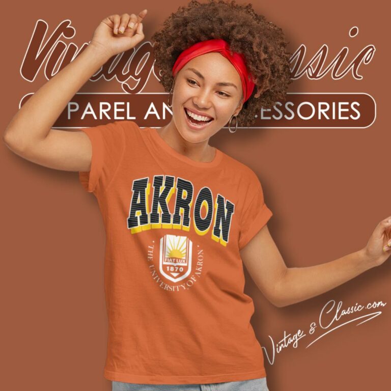 The University Of Akron Women T Shirt The University Of Akron Women T Shirt