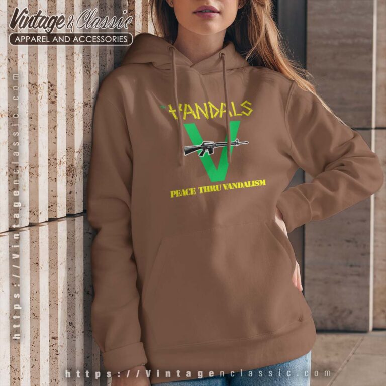 The Vandals Shirt Peace thru Vandalism Hoodie Women The Vandals Shirt Peace thru Vandalism Hoodie Women